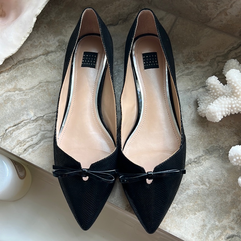 White House Black Market - Black Flats- Size 9M